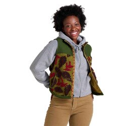Toad&Co Sespe Sherpa Vest Women's in Green Moss Woodland